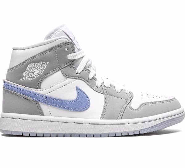 Air Jordan 1 Mid “Light Smoke Grey / Lavender Swoosh”