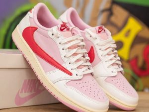 Travis Scott x Jordan 1 Low 'Shy Pink & Tropical